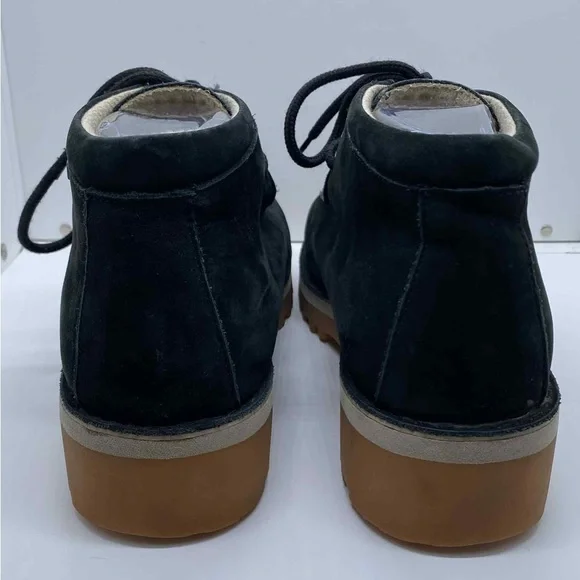 Buffalino Black Suede Leather Men’s Lace-Up Boots Size 10 - Picture 6 of 8